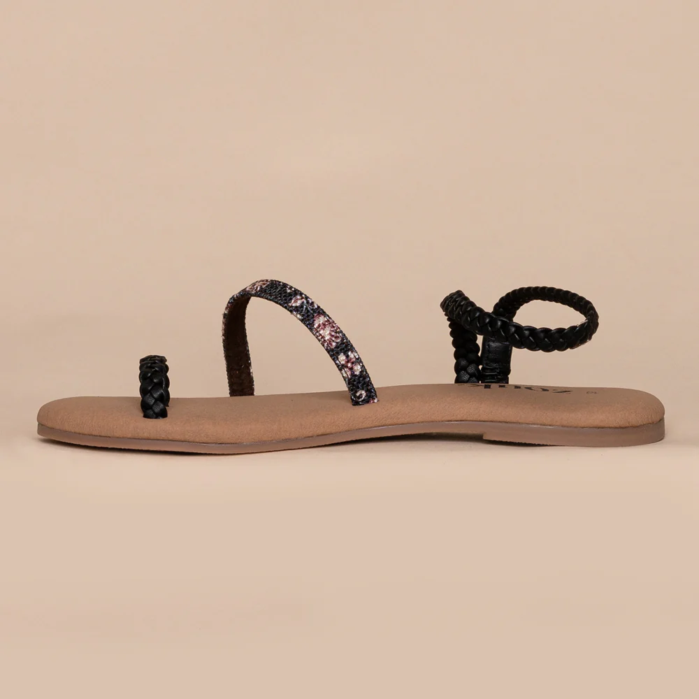 Hooghly Garden Black Braided Sandal - Image 7