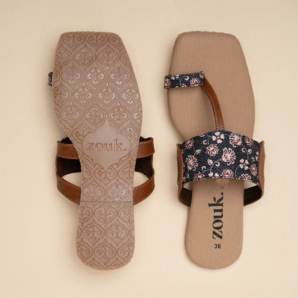 Hooghly Garden One Toe Kolhapuri Chappal - Image 2