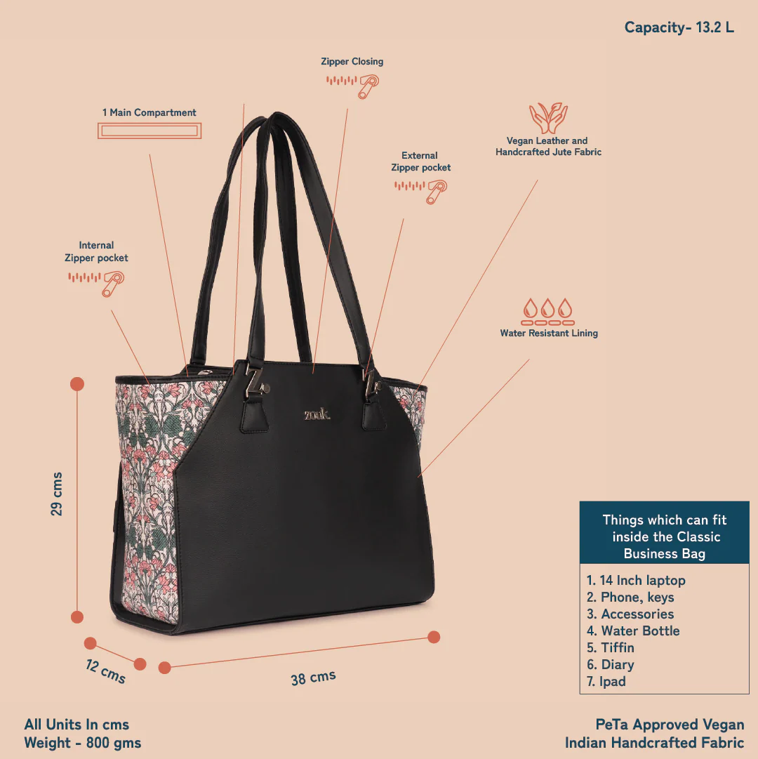 Hooghly Nouveau Classic Business Bag - Image 5