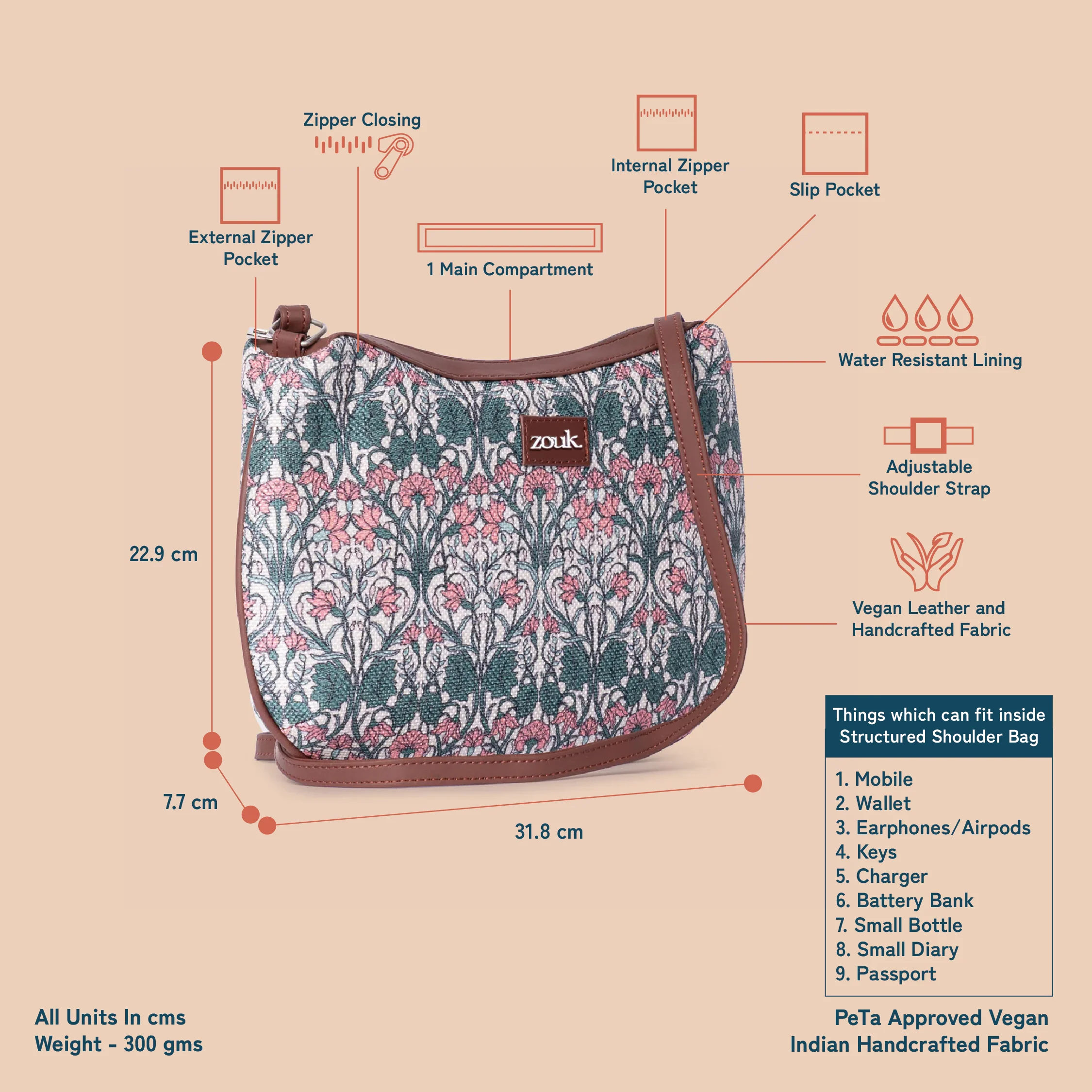 Hooghly Nouveau Structured Shoulder Bag - Image 4