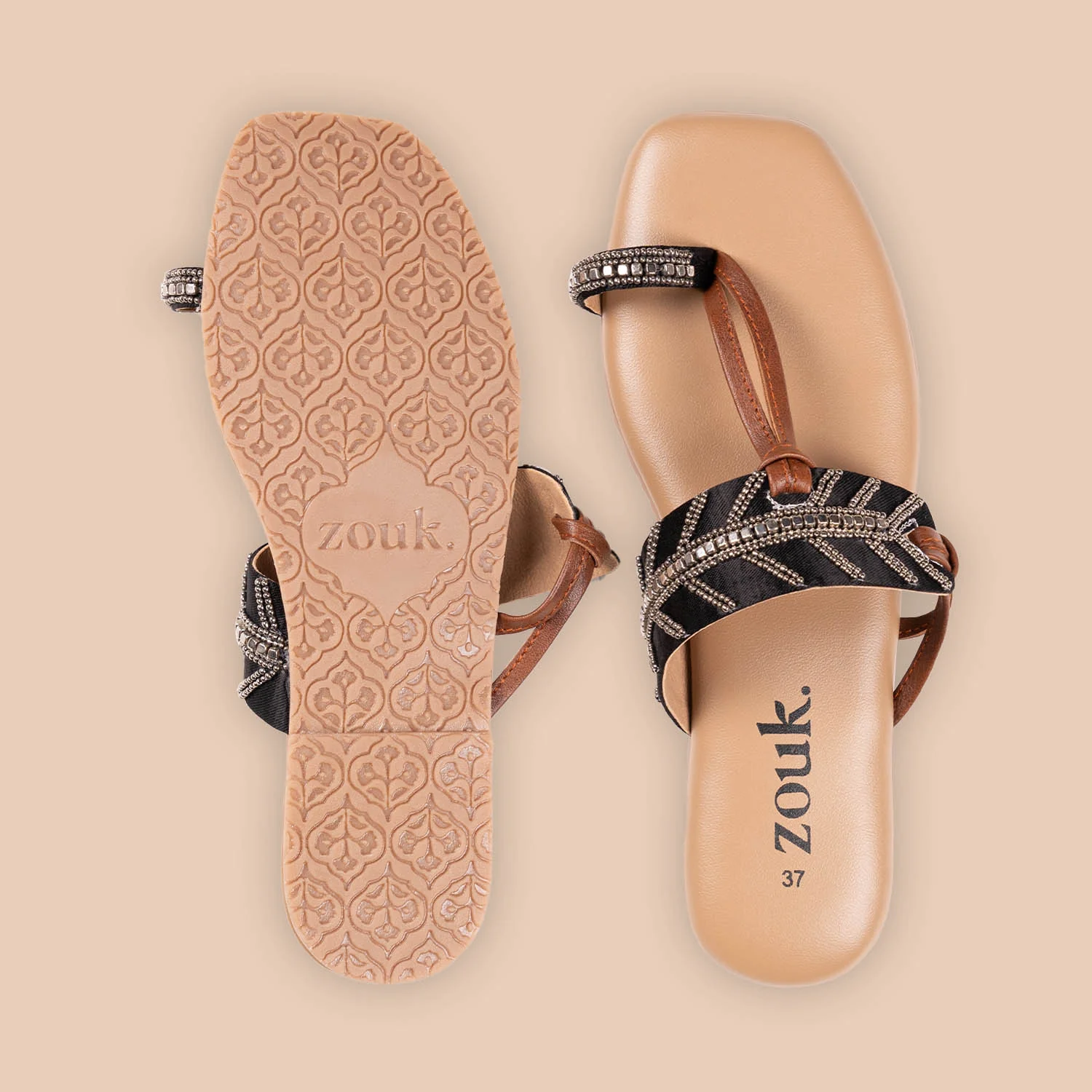 Howrah Bohemian Oxidised Chappal - Image 2