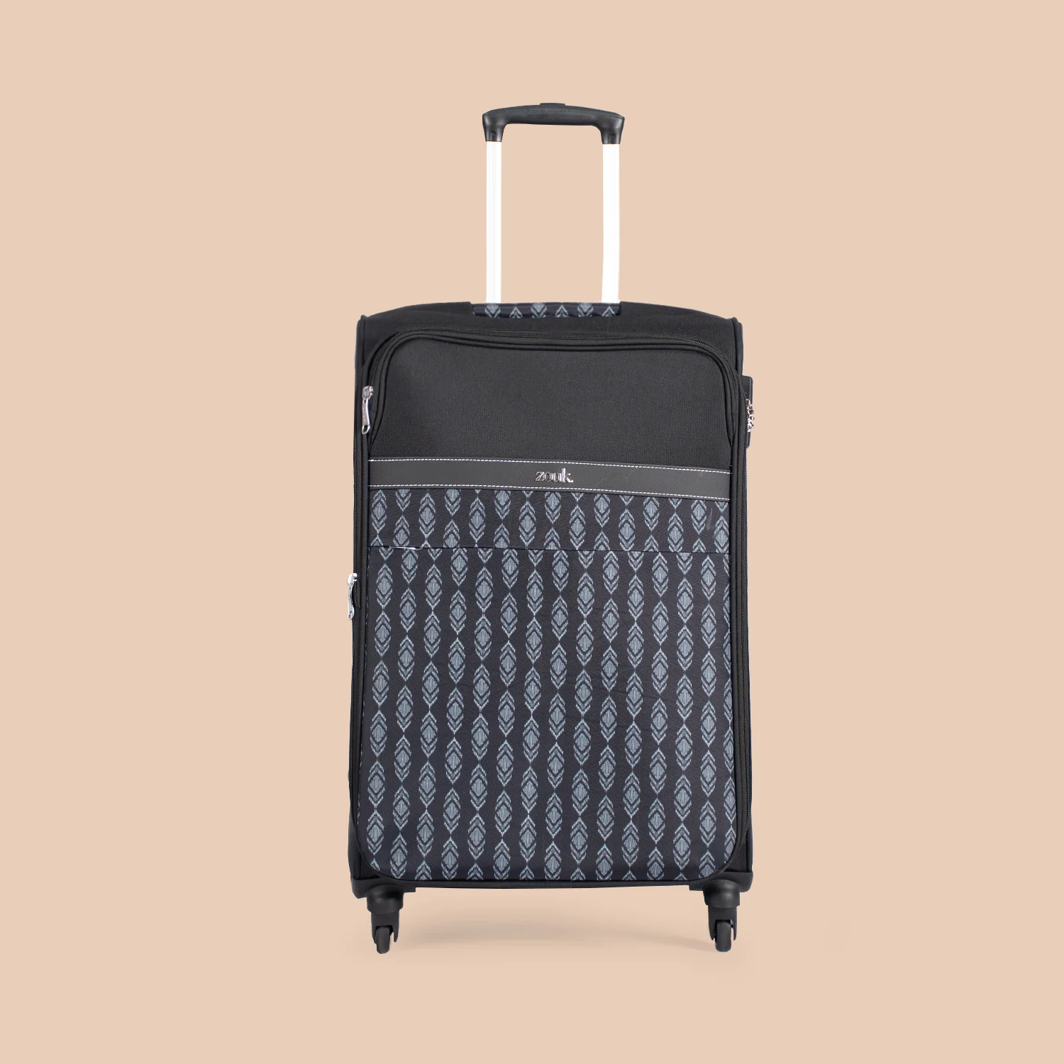 Hyderabad Ikat Avasa Trolley Bag (Black) - Image 2