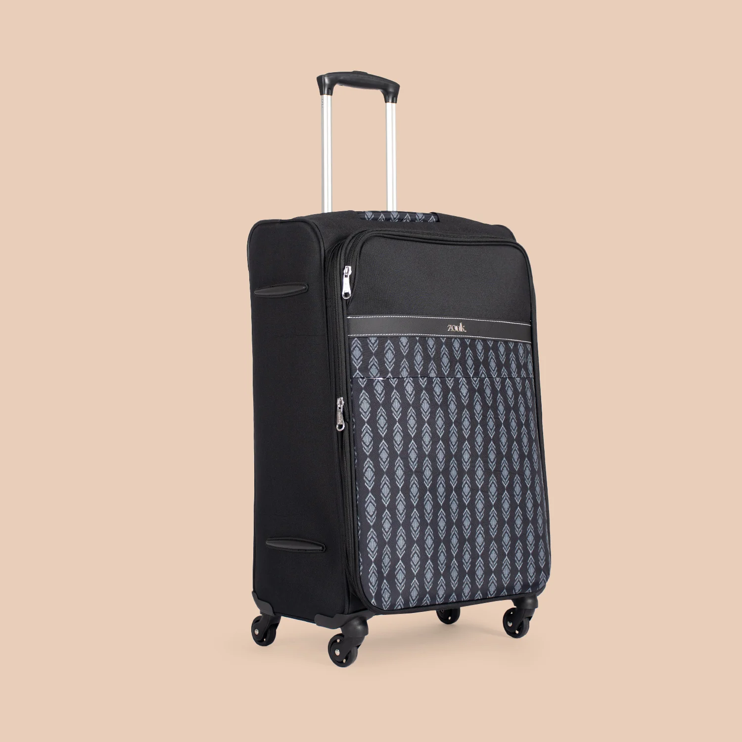 Hyderabad Ikat Avasa Trolley Bag (Black) - Image 6
