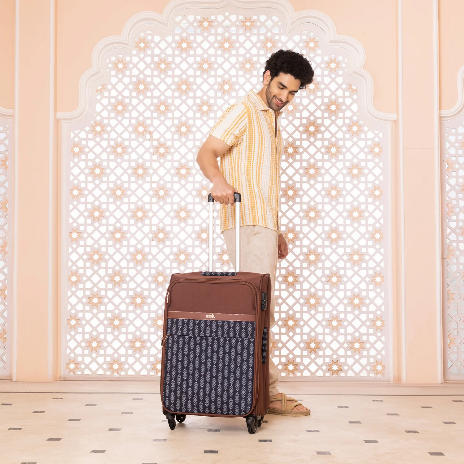 Hyderabad Ikat Avasa Trolley Bag (Medium) - Image 2