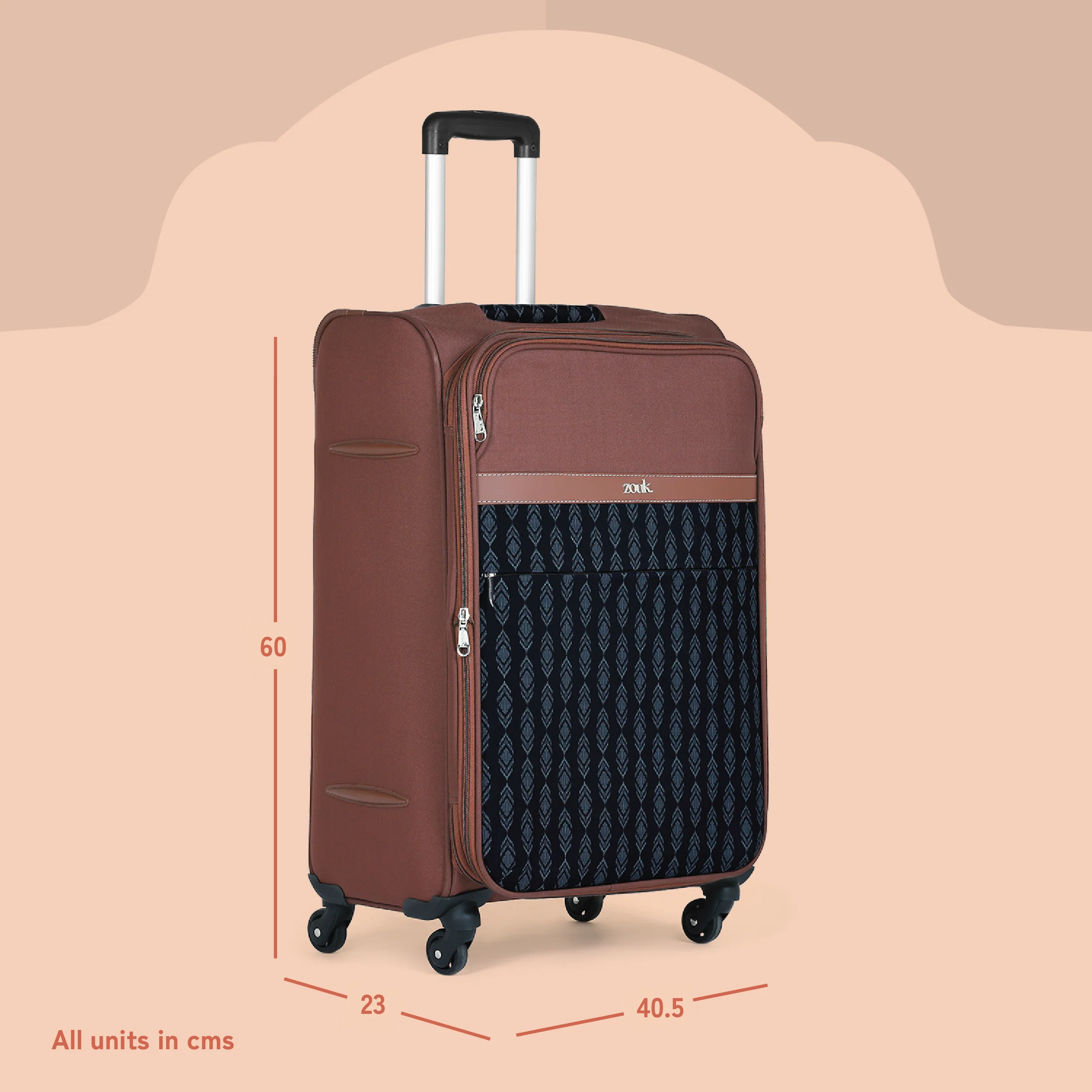 Hyderabad Ikat Avasa Trolley Bag (Medium) - Image 6