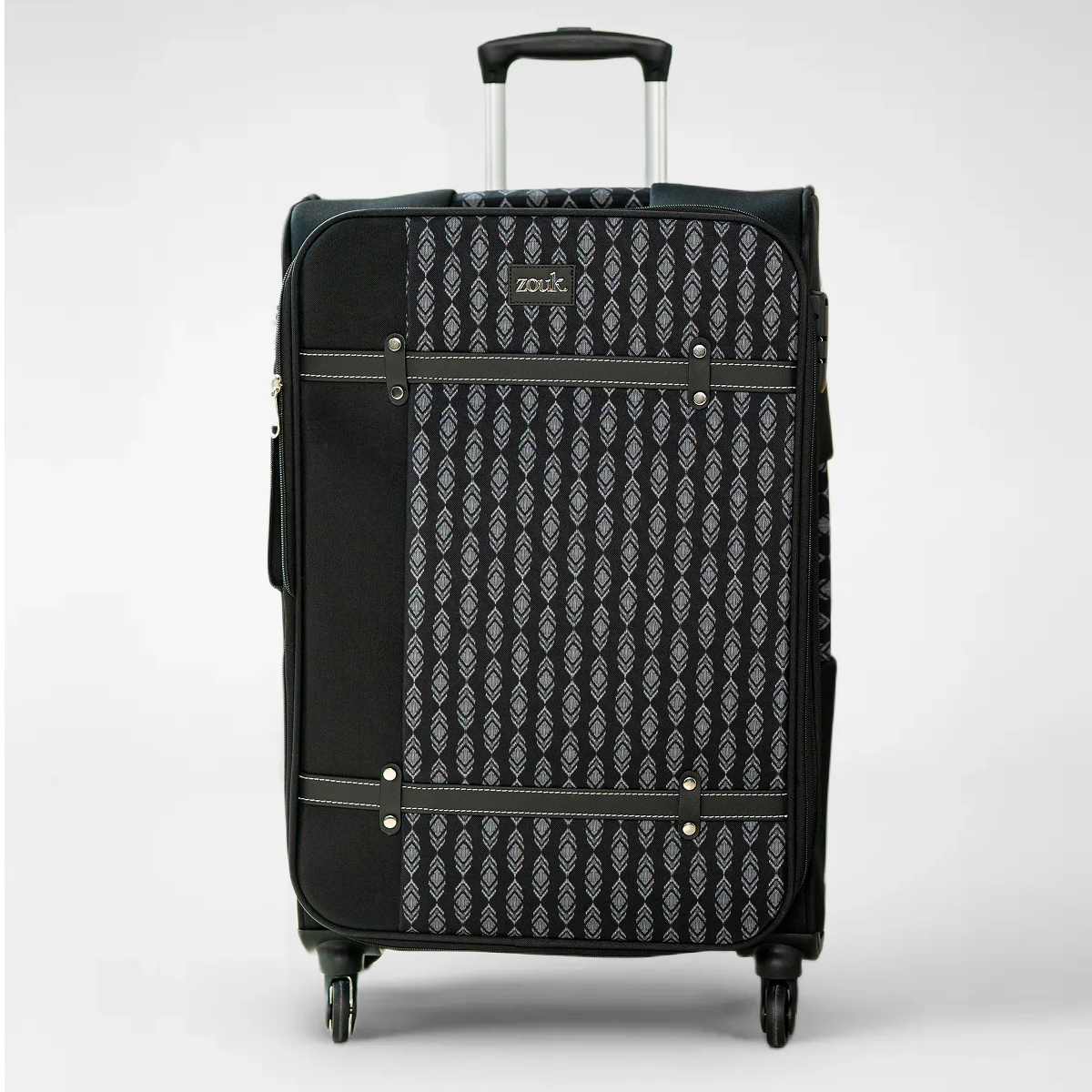 Hyderabad Ikat Saira Trolley Bag - Black (Medium)