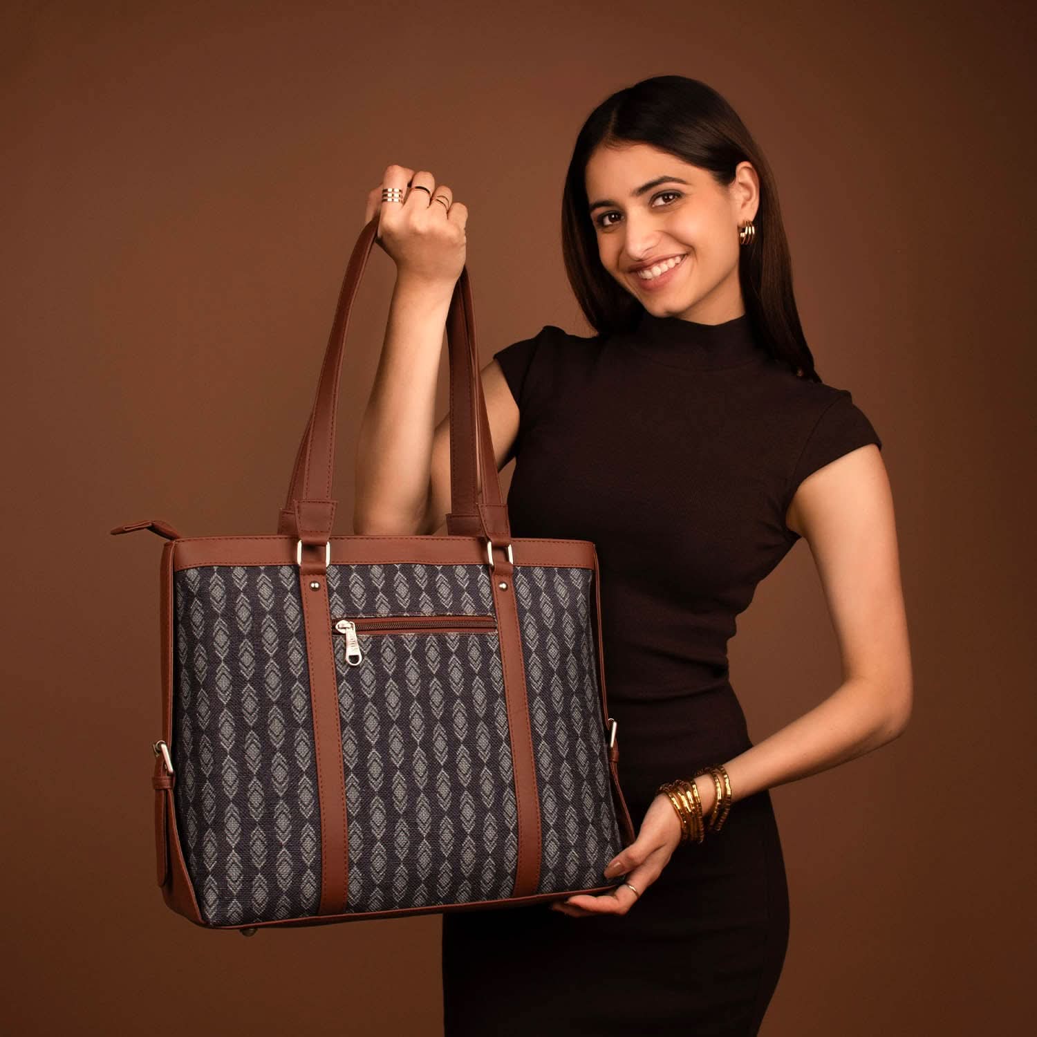 Hyderabad Ikat Women's Office Bag - Image 3