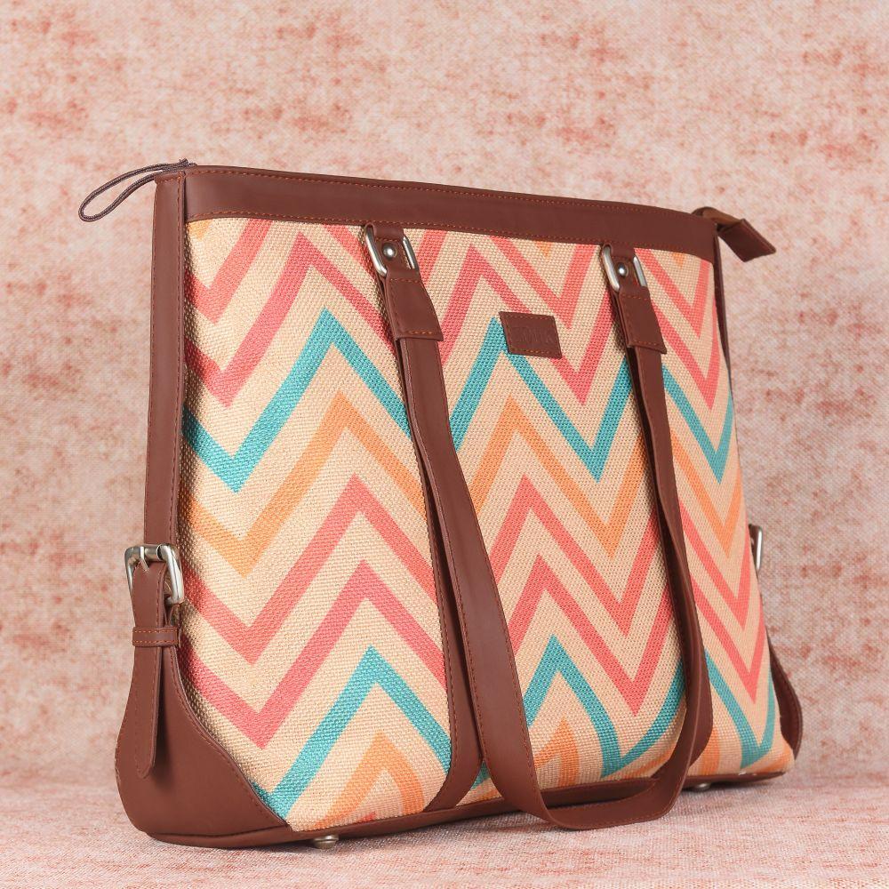 Ikat African Wave - Women's Office Bag & Sling Bag Combo - Image 15