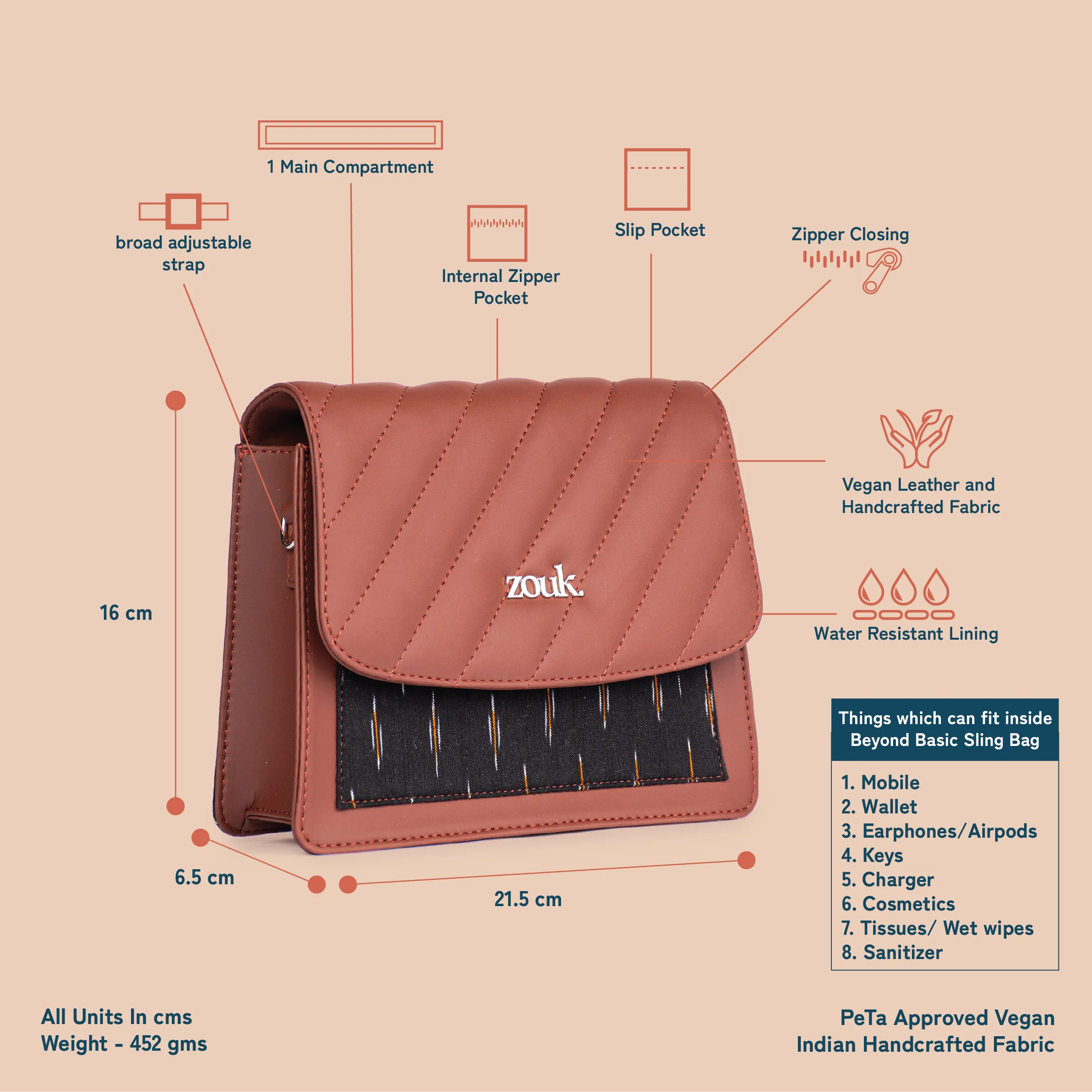 Ikat GreRe Beyond Basic Sling Bag - Image 5