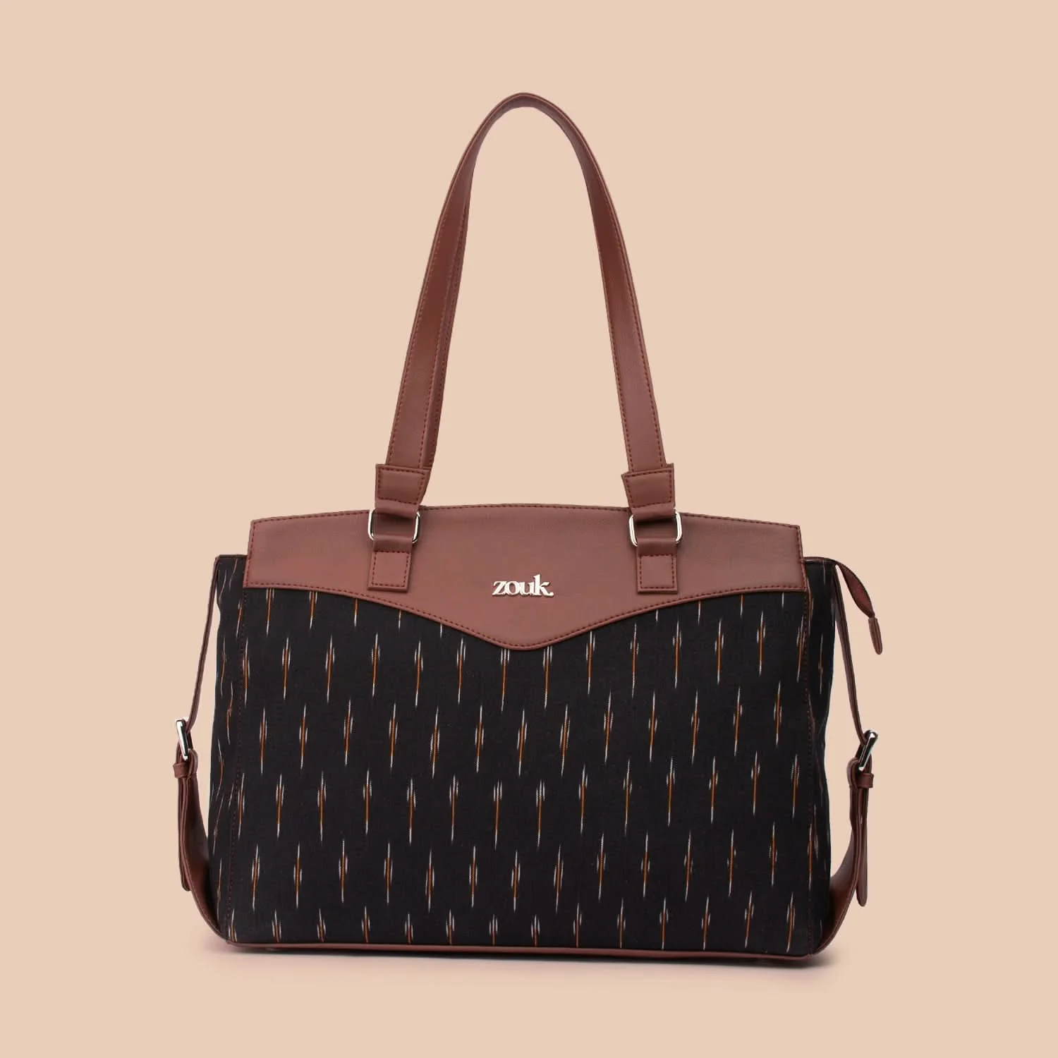 Ikat GreRe Women's Work Bag Brown - Image 3