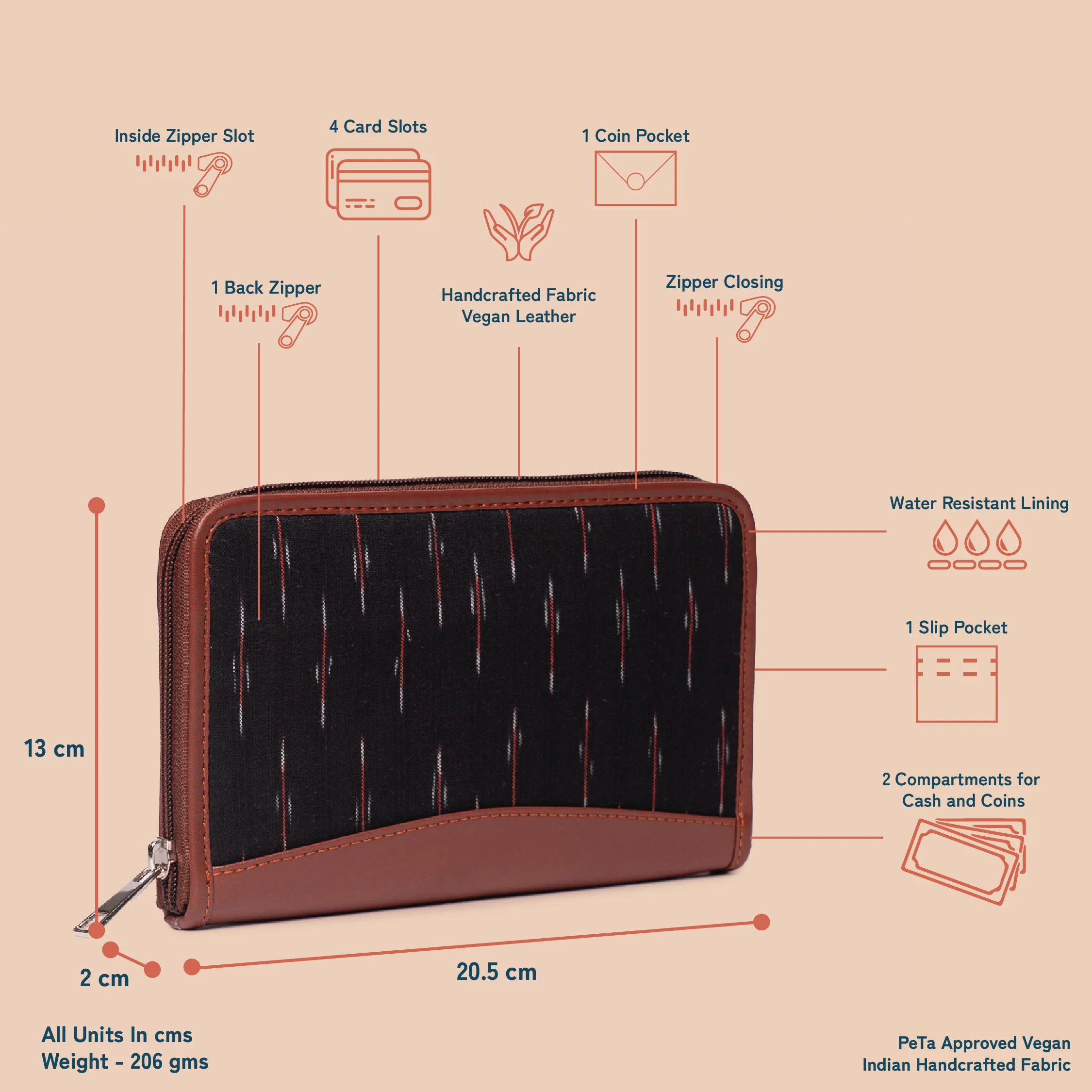 Ikat GreRed Chain Wallet - Image 5