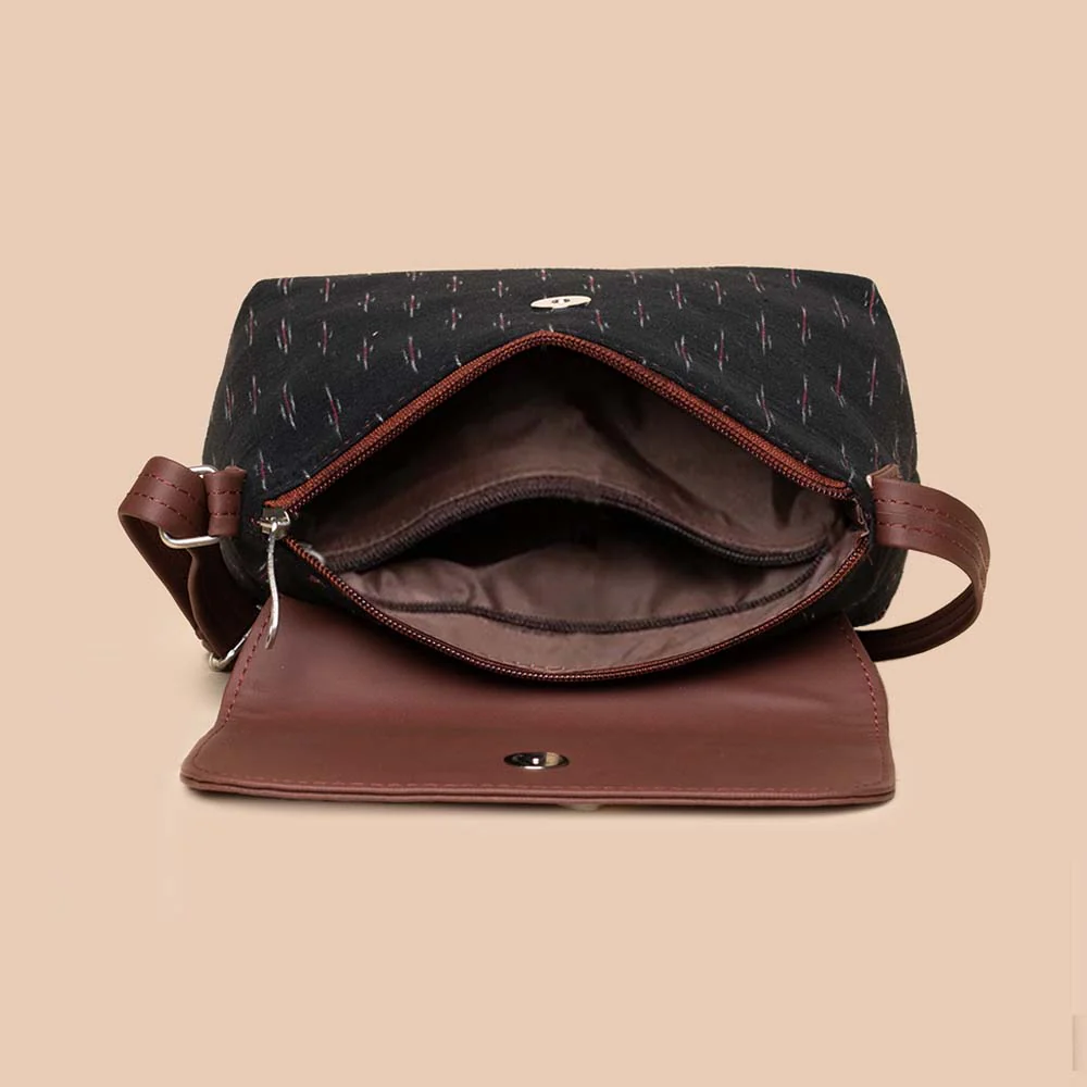 Ikat GreRed Flap Sling Bag - Image 4