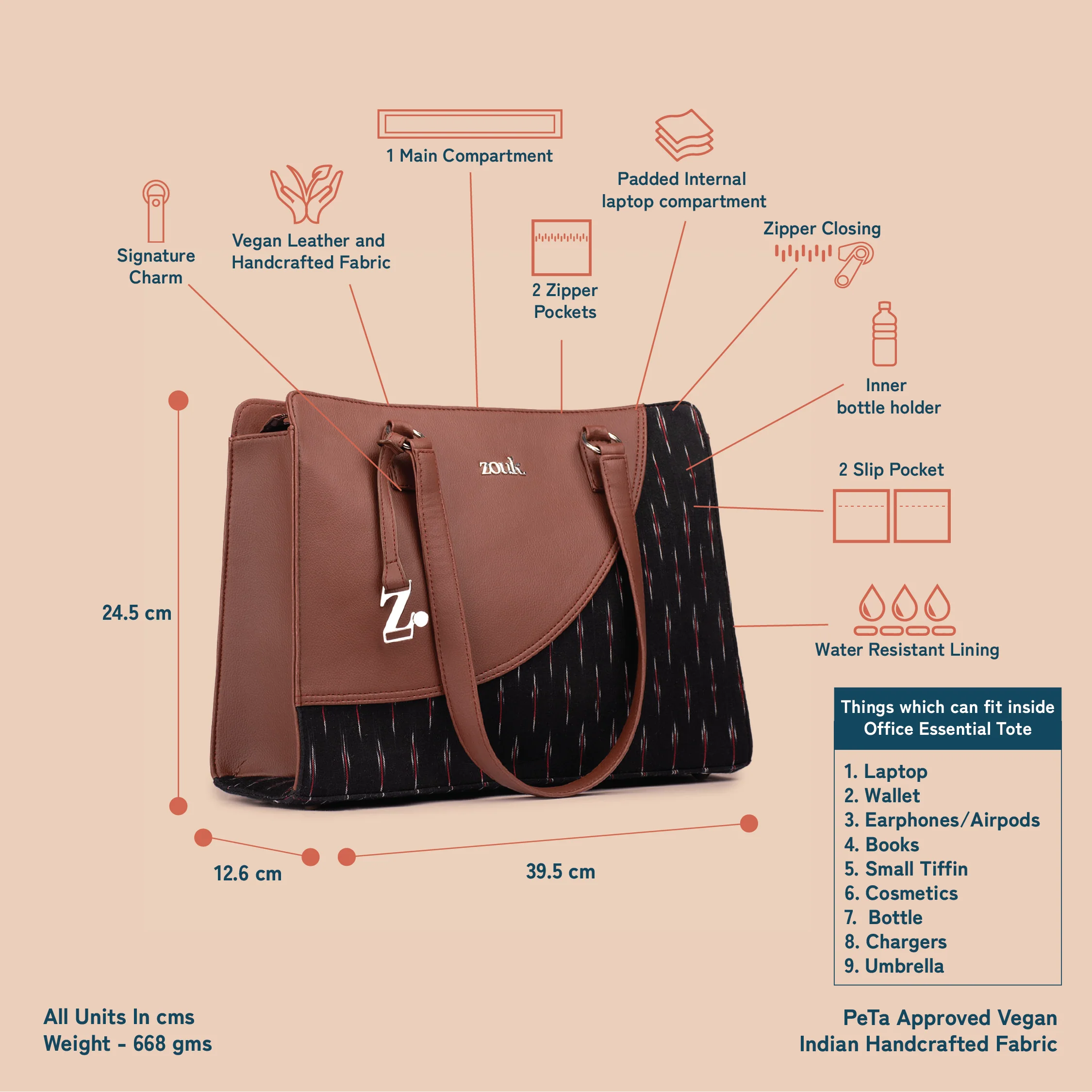 Ikat GreRed Office Essential Bag - Image 5