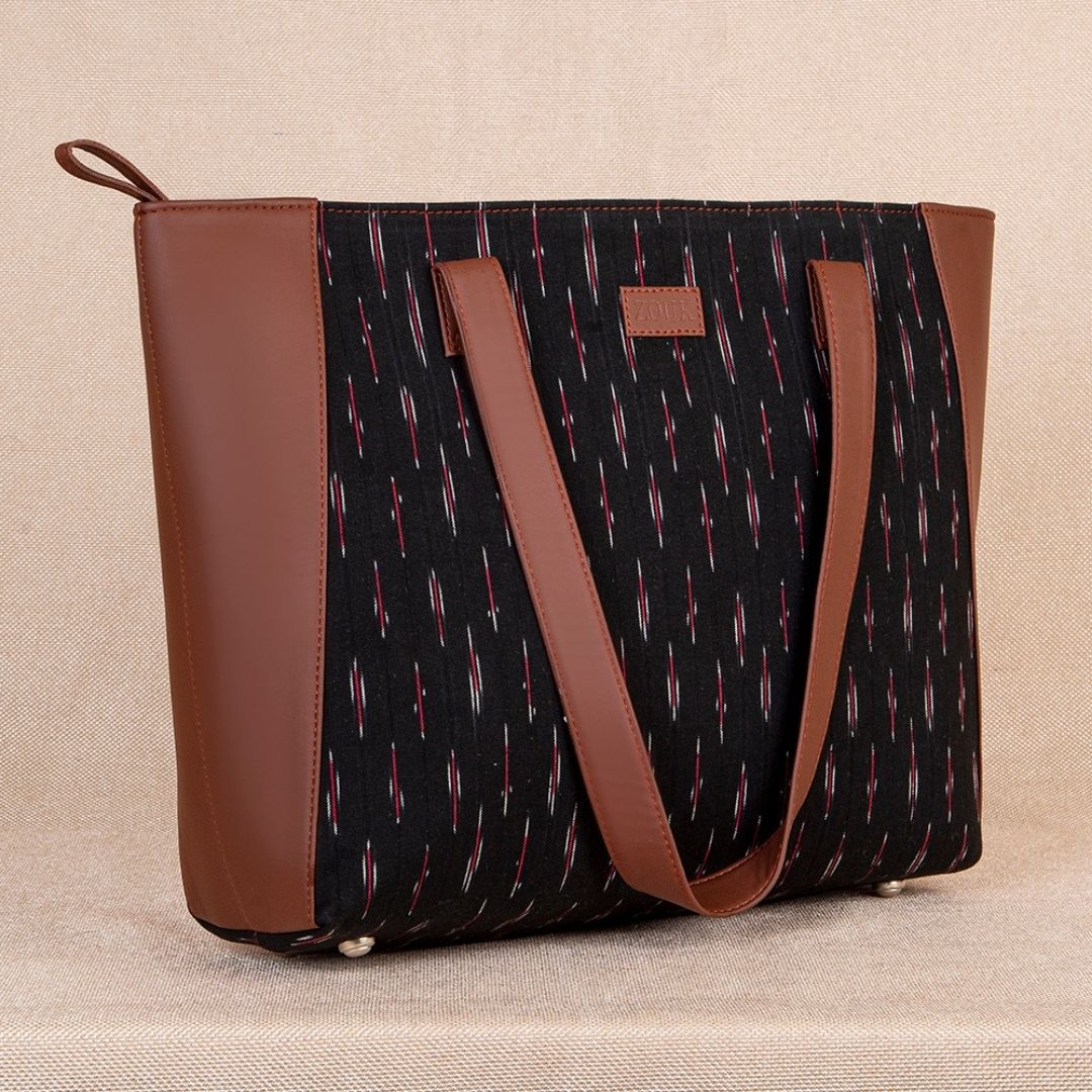 Ikat GreRed Side Tote Bag - Image 4