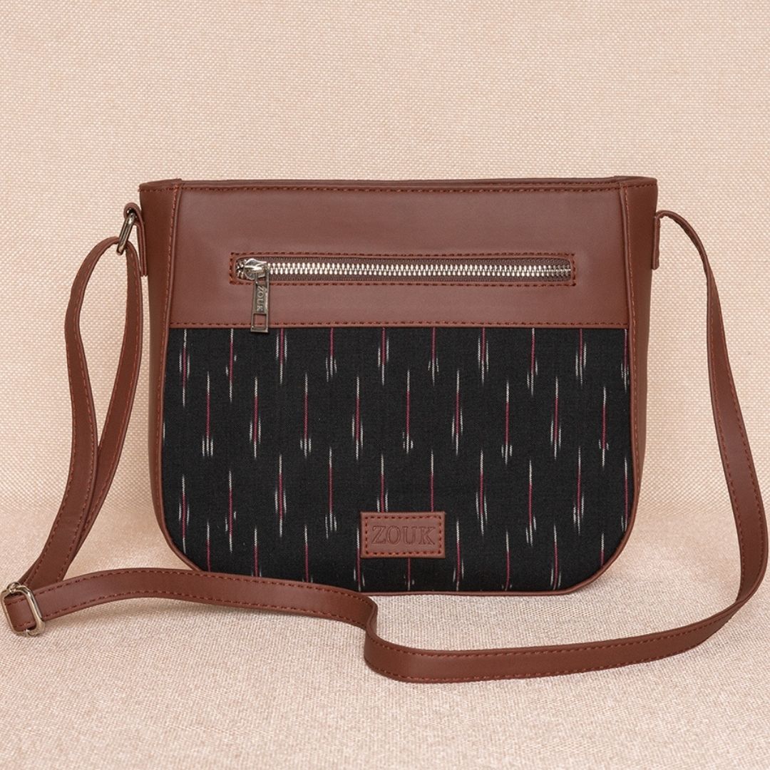 Ikat GreRed U-Shaped Sling Bag - Image 3