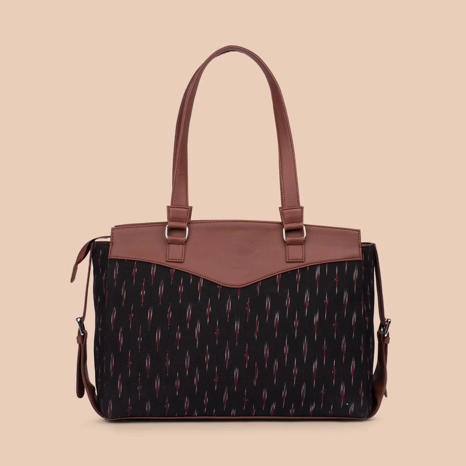Ikat GreRed Women's Work Bag Brown - Image 3
