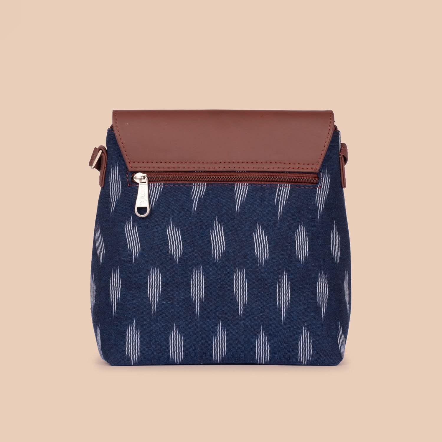 Ikat Jet Blue Flap Sling Bag - Image 3