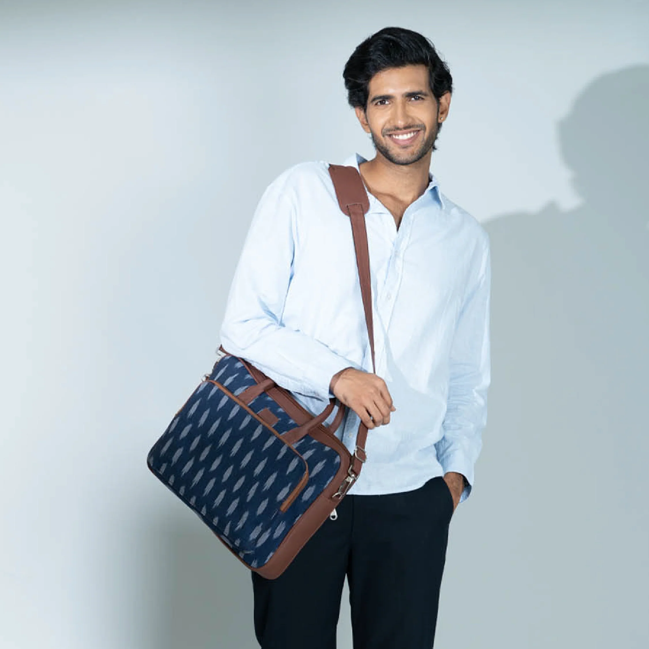 Ikat Jet Blue Laptop Bag - Image 2