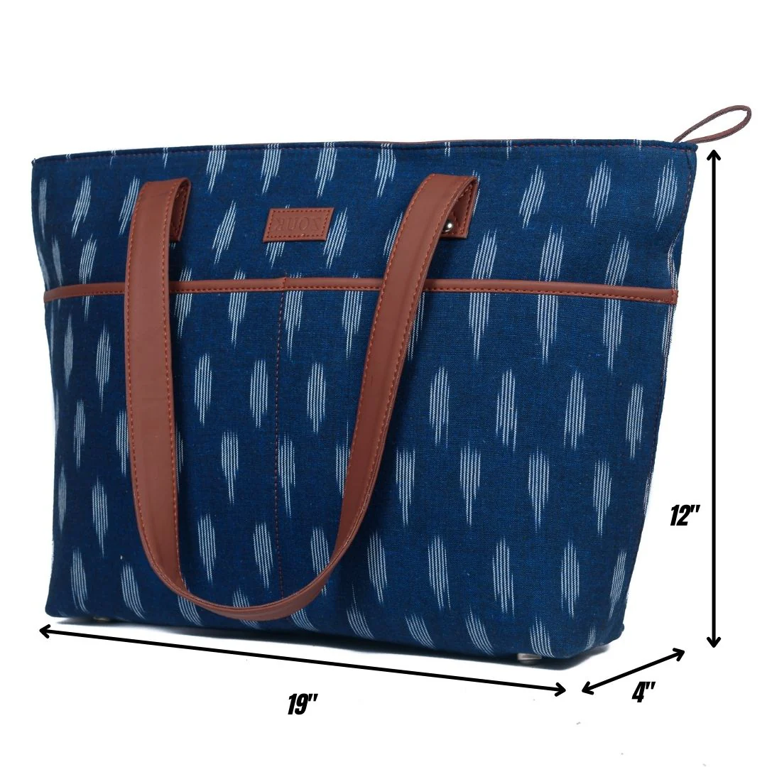 Ikat Jet Blue Tote Bag - Image 6