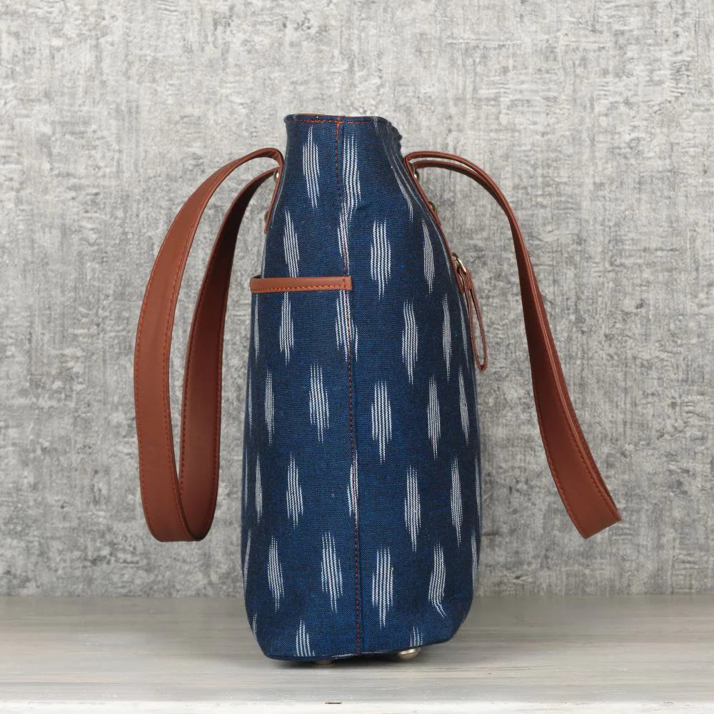 Ikat Jet Blue Tote Bag - Image 7