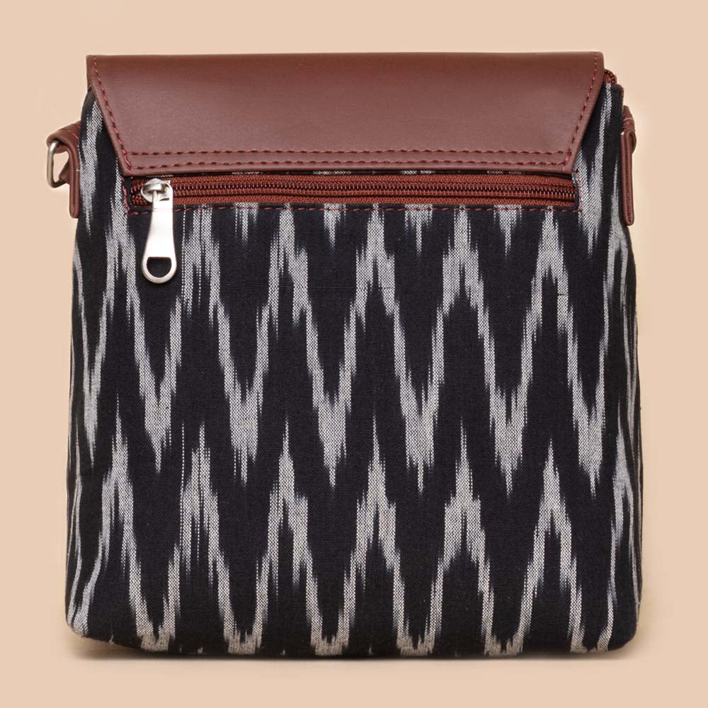 Ikat Print Flap Sling Bag - Image 3