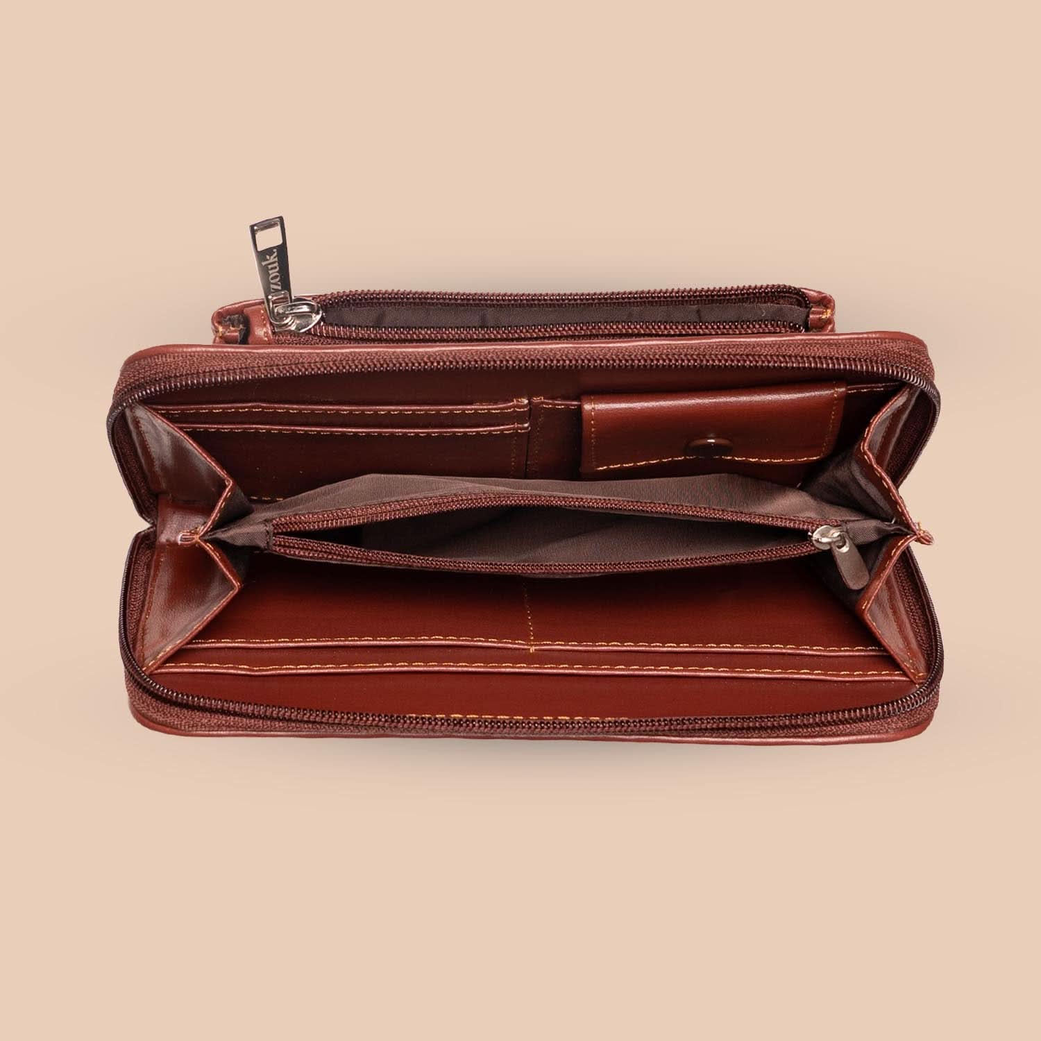 Ikat Wave Classic Zipper Wallet - Image 7