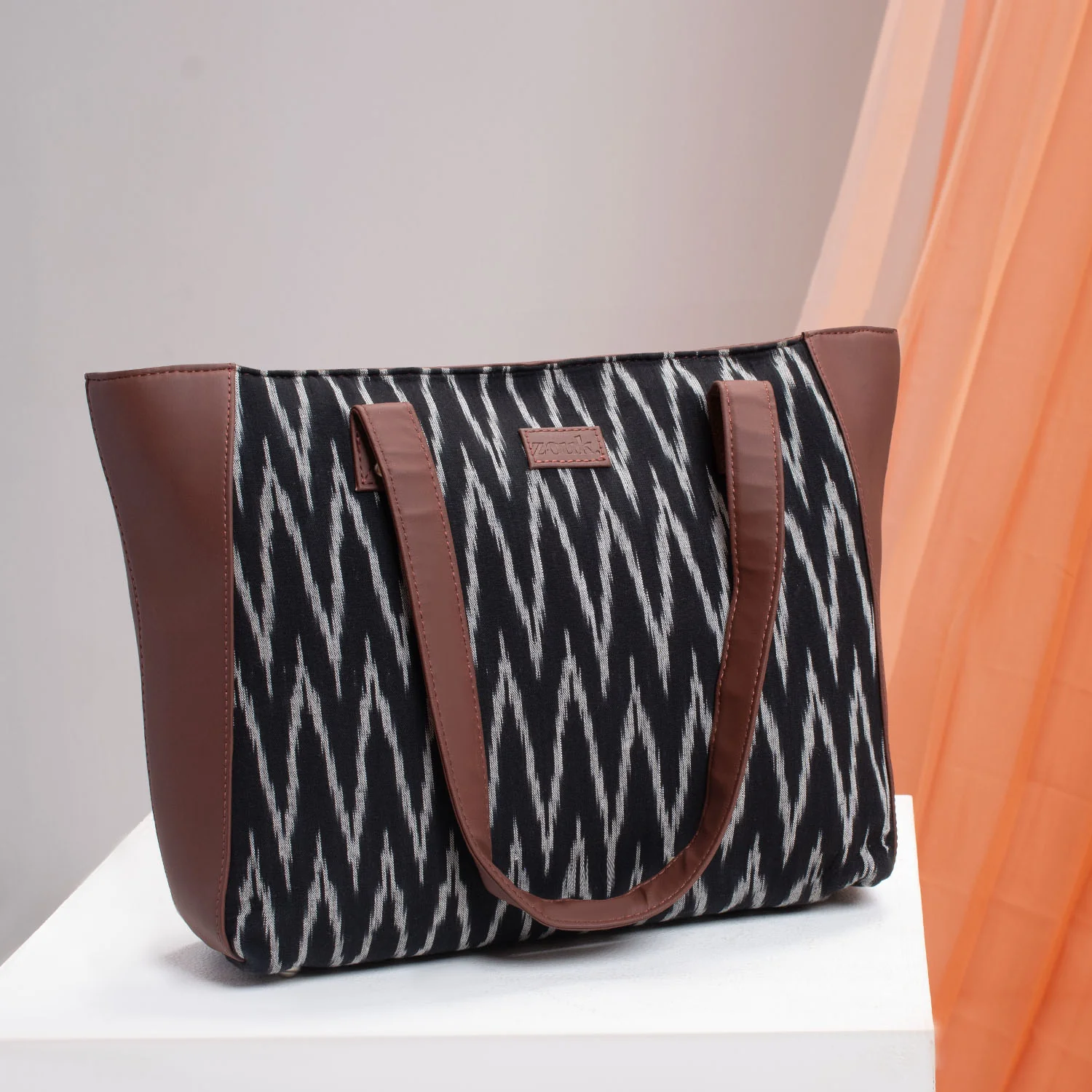 Ikat Wave Side Tote Bag - Image 2