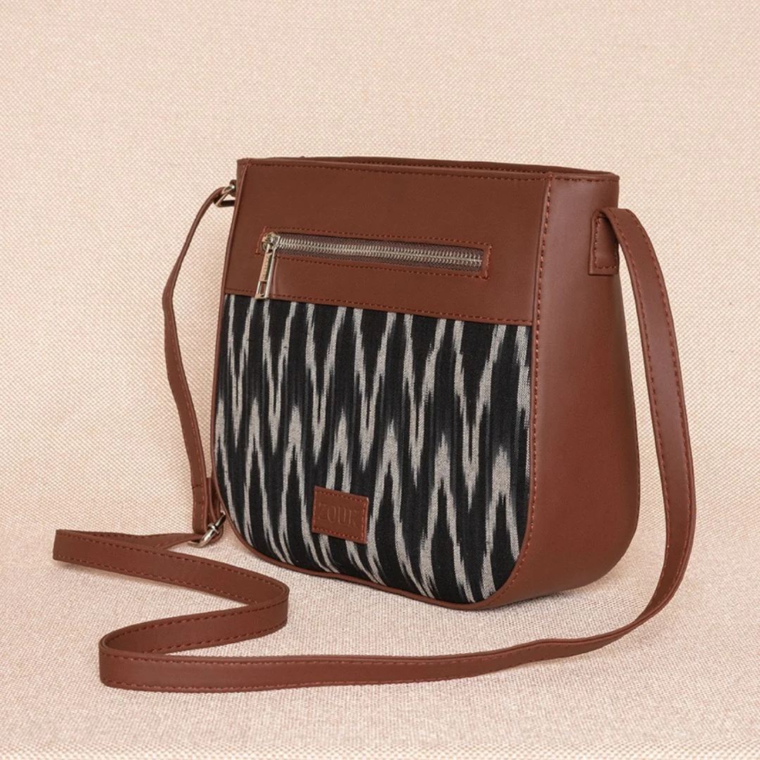 Ikat Wave U-Shaped Sling Bag - Image 4