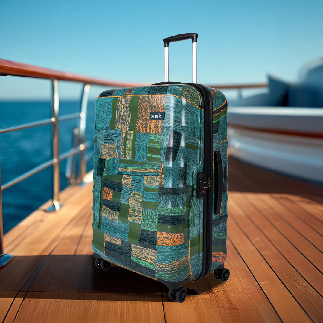 Indus Lattice Green Amorah Trolley Bag (Medium) - Image 2