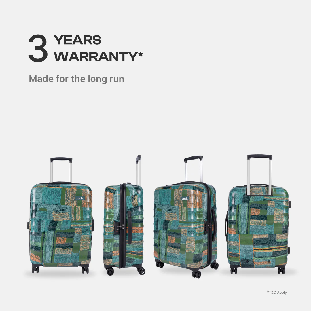 Indus Lattice Green Amorah Trolley Bag (Medium) - Image 4