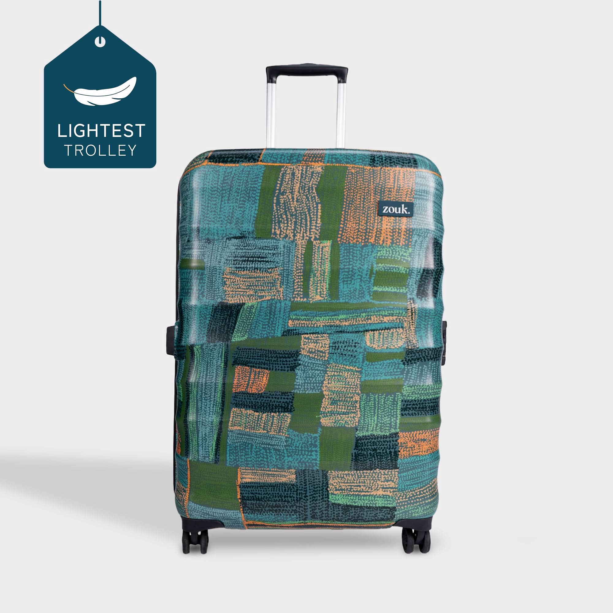 Indus Lattice Green Amorah Trolley Bag - Image 3