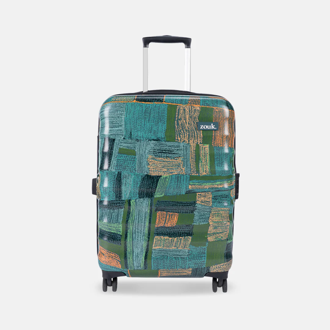 Indus Lattice Green Amorah Trolley Bag - Image 5