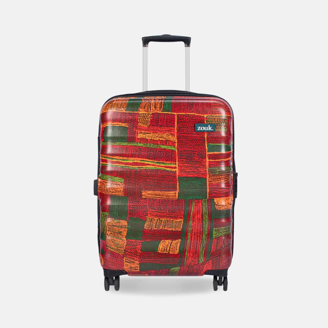Indus Lattice Red Amorah Trolley Bag (Medium) - Image 3