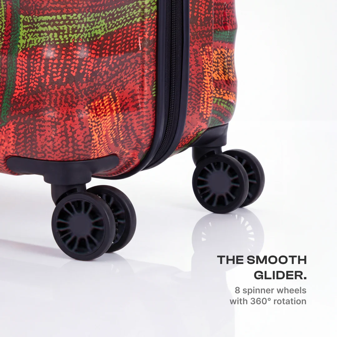 Indus Lattice Red Amorah Trolley Bag (Medium) - Image 5