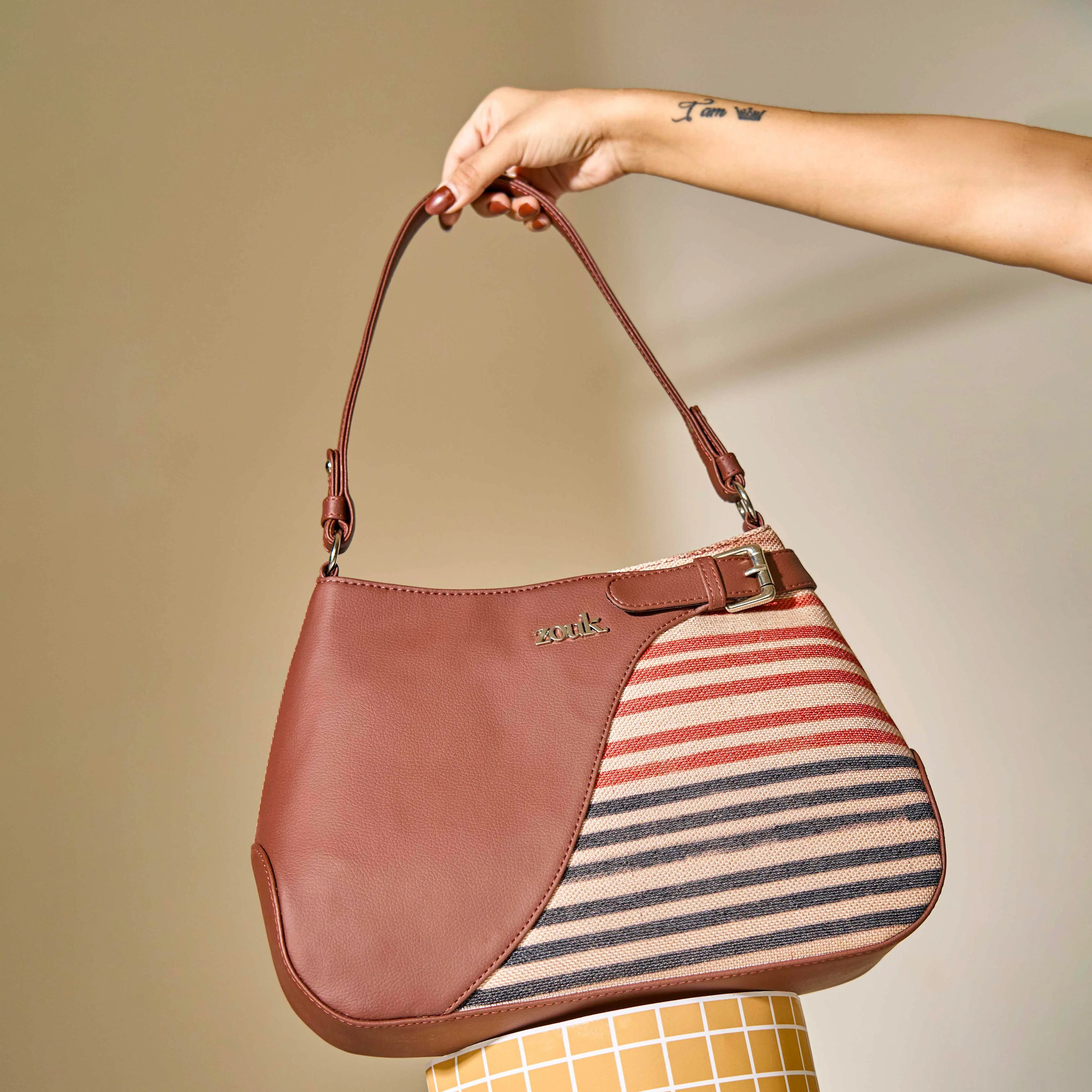Ira Handbag - Qutub Stripes