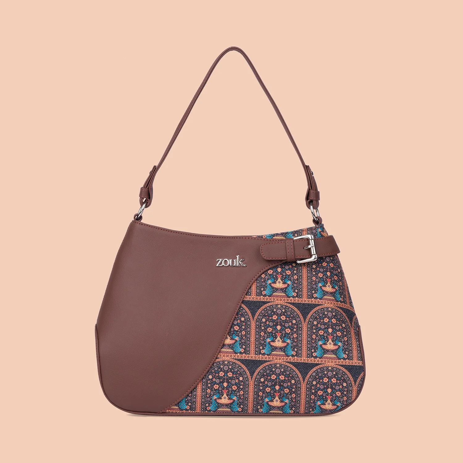 Ira Handbag - Royal Indian Peacock Motif - Image 2