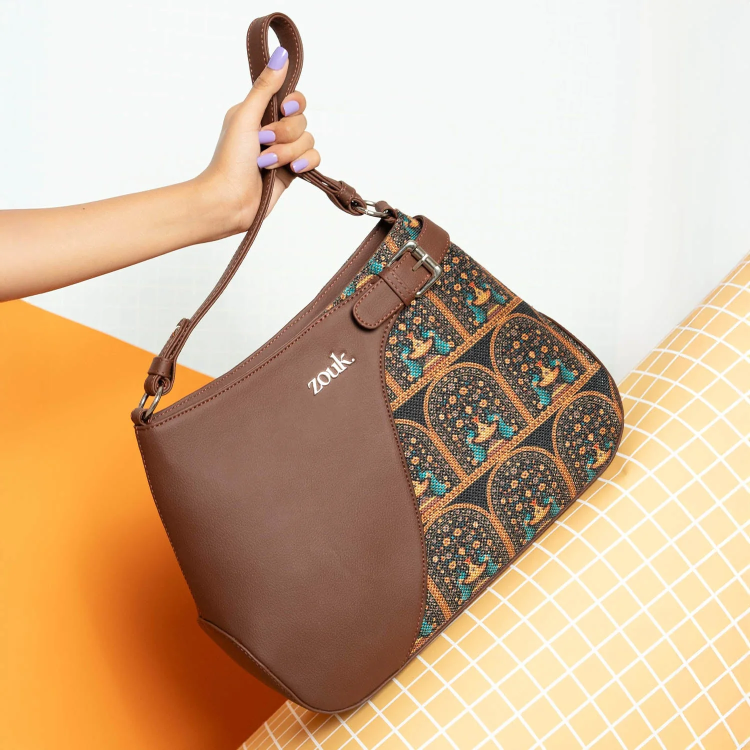 Ira Handbag - Royal Indian Peacock Motif - Image 9