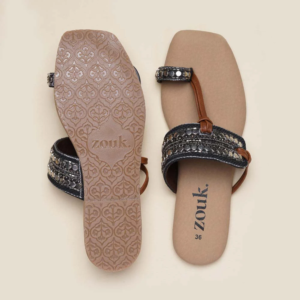 Jaipur Bohemian Oxidised Chappal - Image 2