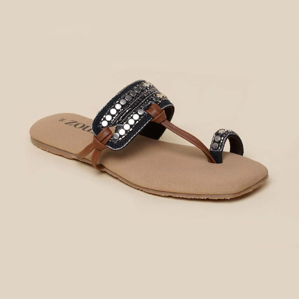Jaipur Bohemian Oxidised Chappal - Image 6