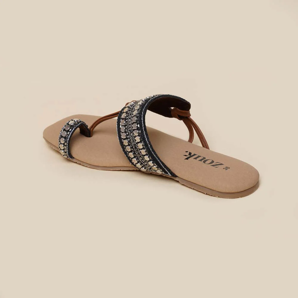Jaipur Bohemian Oxidised Chappal - Image 7
