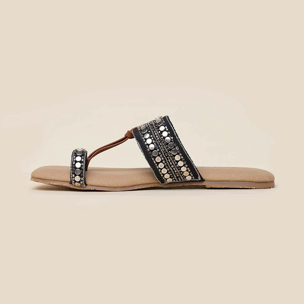 Jaipur Bohemian Oxidised Chappal - Image 9