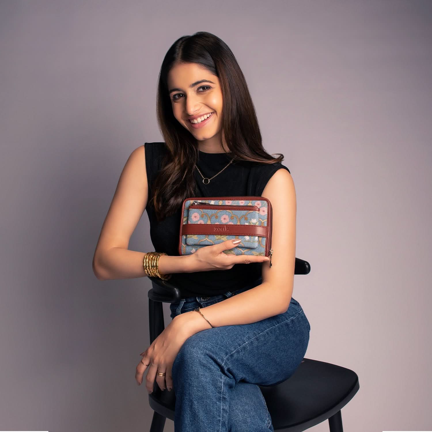 Jaipur Fresco Blue Classic Zipper Wallet - Image 2