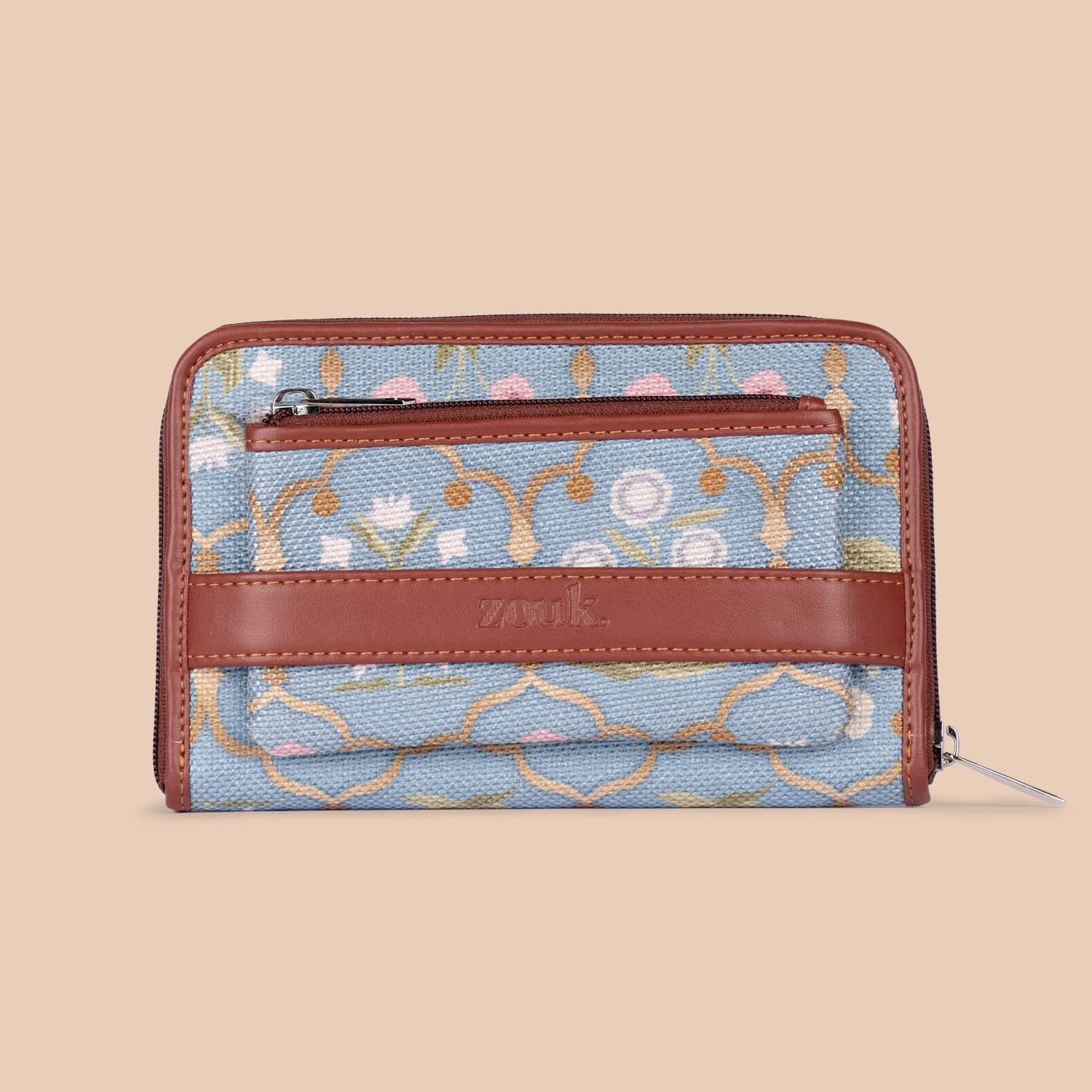 Jaipur Fresco Blue Classic Zipper Wallet - Image 3