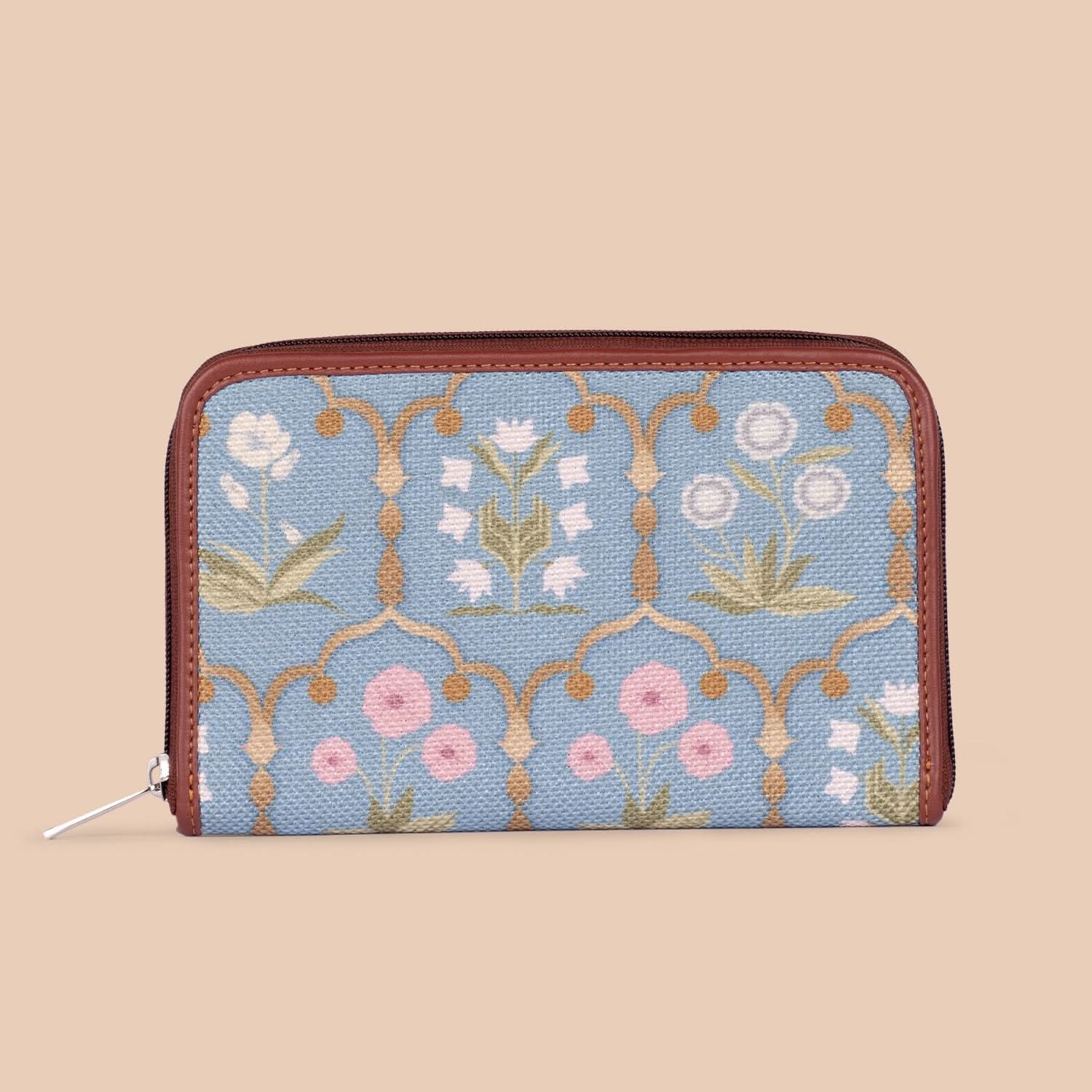Jaipur Fresco Blue Classic Zipper Wallet - Image 4