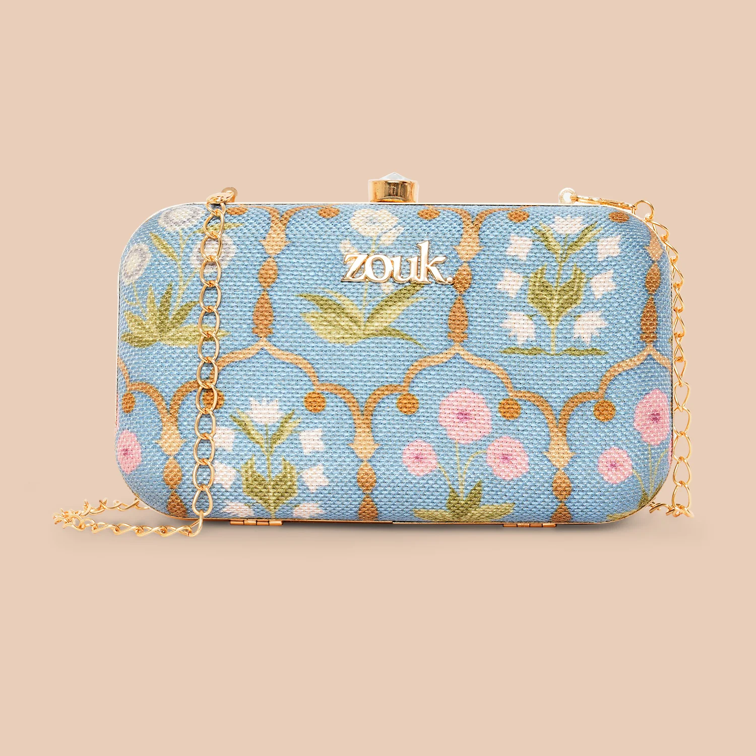 Jaipur Fresco Blue Clutch - Image 4
