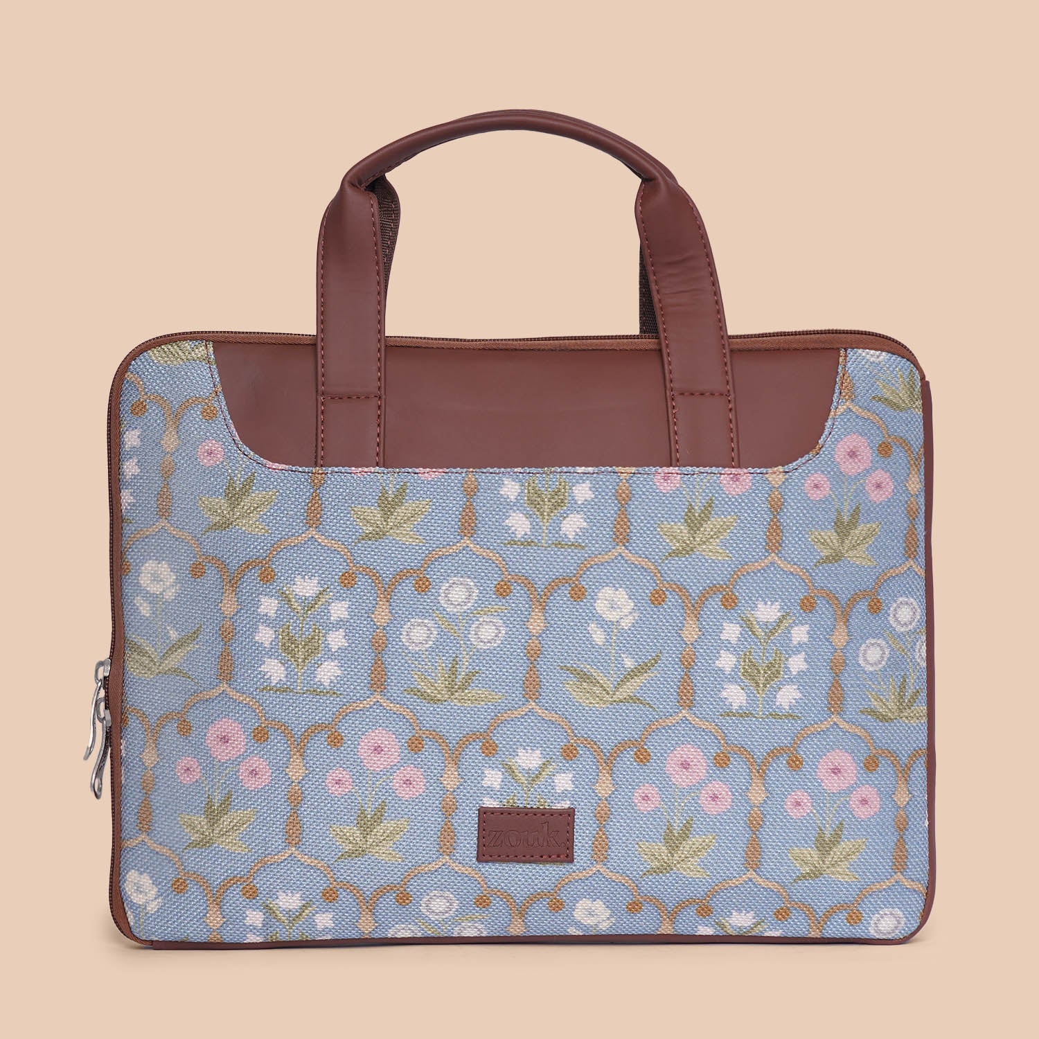 Jaipur Fresco Blue L-Zippered Laptop Sleeve - Image 2