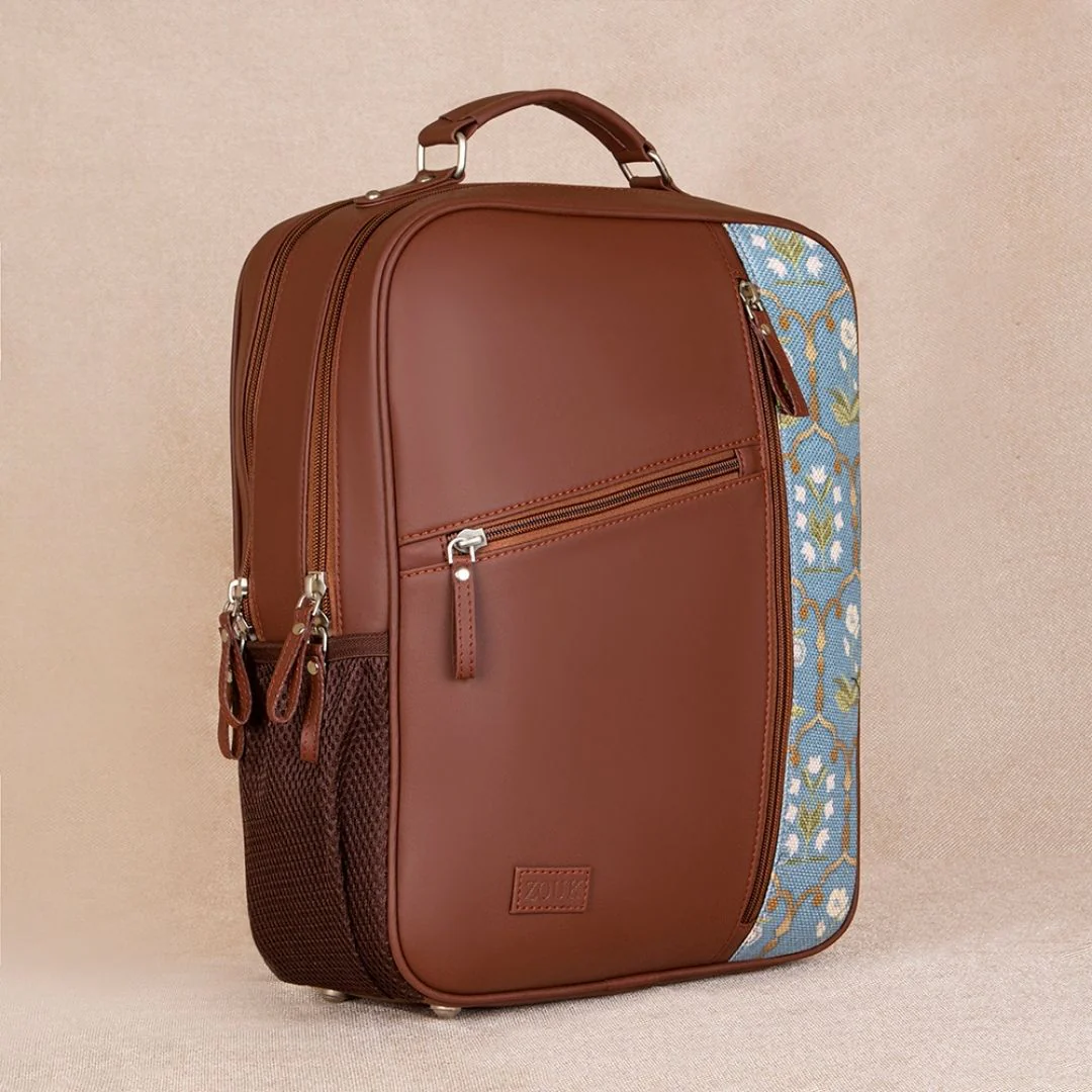 Jaipur Fresco Blue Laptop Backpack - Image 3