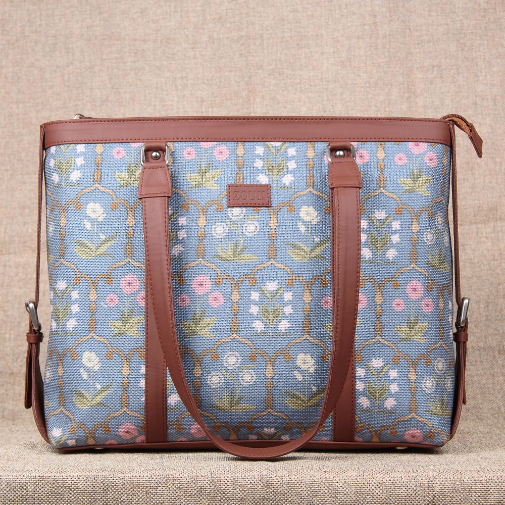 Jaipur Fresco Blue- Office Bag & Chain Wallet Combo - Image 2
