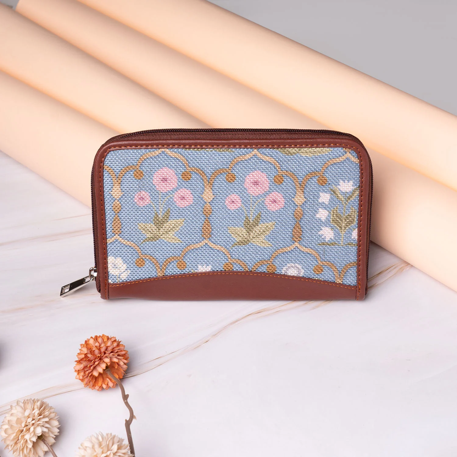 Jaipur Fresco Blue- Office Bag & Chain Wallet Combo - Image 7