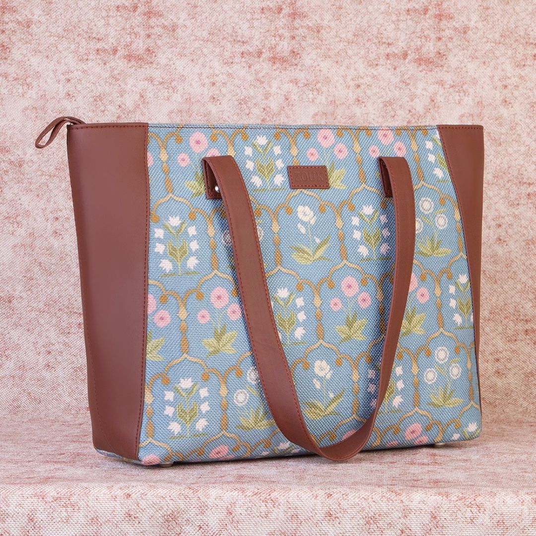Jaipur Fresco Blue Side Tote Bag - Image 3